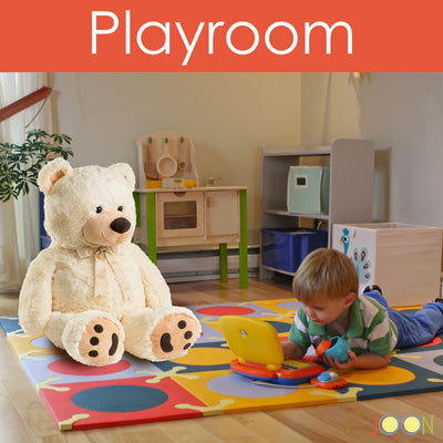 5 of 8:JOON Énorme ours en peluche avec ruban, couleur crème 