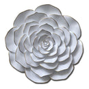 1 of 2:Premius Resin Floral Wall Decor with Gold Tips, White, 12 Inches 