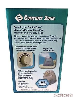 3 of 4:Humidificador ultrasónico portátil Comfort Zone Czhd20, niebla fría 
