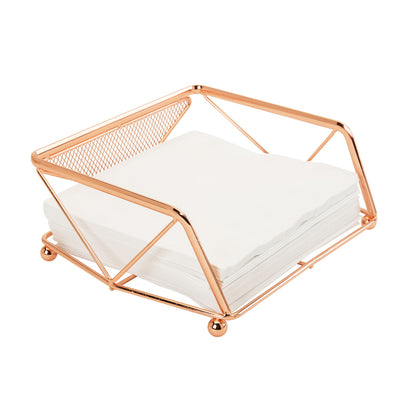 3 of 5:Kitchen Details Geode Napkin Holder in Copper 