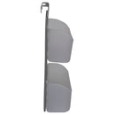 3 of 5:Organiseur réglable en plastique Home Basics pour armoire, transparent et gris 