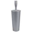 3 of 7:Brosse de toilette conique et support en plastique Home Basics, gris, 4 x 15 pouces 