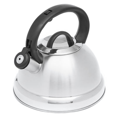 1 of 4:Home Basics Easy Grip Hervidor de té de acero inoxidable, plateado, 2,5 litros 