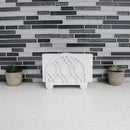 8 of 8:Porte-serviettes en fonte Home Basics, collection Iris, blanc 