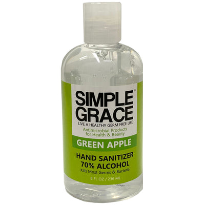 1 of 1:Simple Grace Antimicrobial Hand Sanitizer, 70% Alcohol, Green Apple, 8 Ounces 
