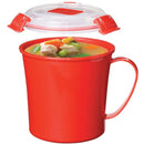 2 of 6:Sistema Microwave Collection Soup Mug 22.1 Ounces, Red 