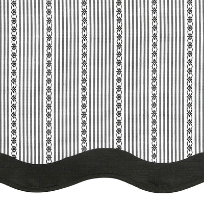 8 of 8:Ensemble de rideaux de cuisine imprimés Westport, 3 pièces, noir et blanc, niveaux 58 x 36 pouces, cantonnière 58 x 14 pouces 