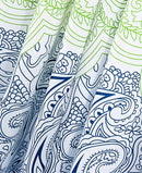 2 of 3:Cordova 13-Piece Printed Shower Curtain Set With Hooks, Blue, 70x72 Inches 
