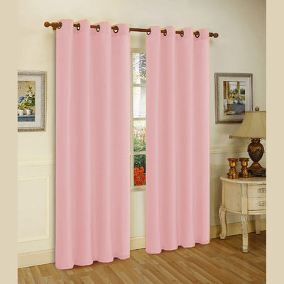 1 of 1:Melanie Faux Silk Grommet Window Panel, Blush, 55x95 Inches 