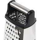 5 of 5:Home Basics 4-Sided Stainless Steel Cheese Grater, Black 