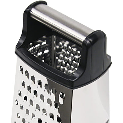 5 of 5:Home Basics 4-Sided Stainless Steel Cheese Grater, Black 