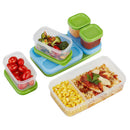 4 of 6:Rubbermaid LunchBlox Entree Kit Food Container Set, 5 Containers with Ice Pack, Green 
