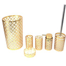 1 of 1:Geneva Collection 6-Piece Complete Bathroom Accessory Set, Gold 