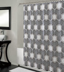 1 of 1:Rideau de douche Bath Bliss Dalston PEVA, gris-noir, 178 x 183 cm 