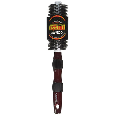 2 of 2:Cepillo para el cabello de cerámica Mega de Conair, cerdas de jabalí, negro, redondo 