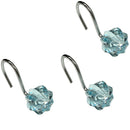 1 of 1:Popular Bath Madison Metal-Acrylic Shower Curtain Hooks, Aqua, 12 Pack 