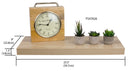6 of 6:Home Basics Decorative Rectangular Wood Floating Shelf, Oak Design, 23.5x9x1.5 Inches 