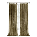 6 of 6:Harper Criss-Cross Tab Top Plush Window Curtain Panel, Moss, 50x84 Inches 