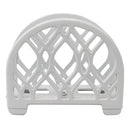 6 of 8:Porte-serviettes en fonte Home Basics, collection Iris, blanc 