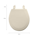 1 of 2:Bath Bliss Beveled Standard Round Toilet Seat, Beige 
