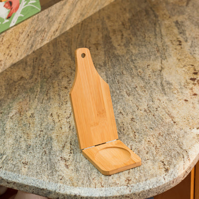 3 of 4:Presse à plantain Tostonera en bambou Home Basics - Taille standard 