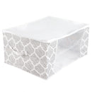 1 of 6:Home Basics Arabesque Non-Woven Blanket Bag with See-through Window, White 