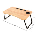 3 of 8:Home Basics Laptop And Tablet Tray with Folding Legs, Walnut, 23x15.5x8.5 Inches 