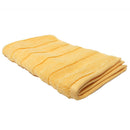 1 of 1:Feather And Stitch Zero Twist Hand Towel, 16x26 Inches, Yellow 