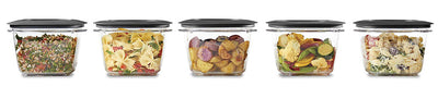 5 of 5:Ensemble de 5 contenants Rubbermaid Premier Easy Find avec couvercles, transparents, 7 tasses 