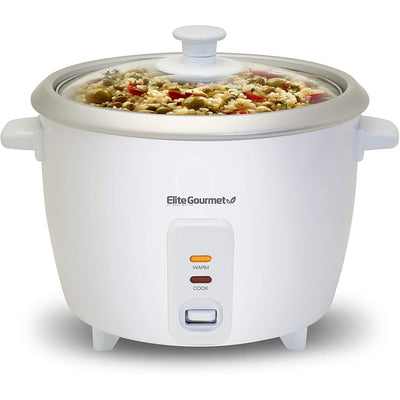 9 of 9:Maxi-Matic Elite Gourmet Rice Cooker With Steam Tray, White, 16 Cup 
