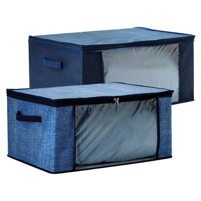 1 of 1:Simplify Jumbo Storage Bag, Denim Print, Colors May Vary, 24x18x12 Inches 