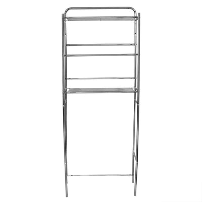 2 of 4:Étagère de salle de bain gain de place à 3 niveaux en acier chromé Home Basics 