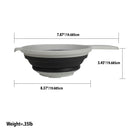 5 of 5:Home Basics Collapsible Silicone Colander with Handle, Assorted Colors, 9x14.25x1.25 Inches 
