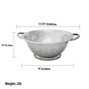 4 of 4:Passoire profonde en acier inoxydable Home Basics, argentée, 3 pintes 