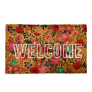 1 of 1:Floral Welcome Coir Outdoor Mat, 18x30 Inches 
