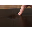 4 of 4:Simplify Otomana de almacenamiento plegable doble de piel sintética en chocolate 