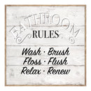 1 of 1:Décoration murale de salle de bain Premius Bathroom Rules, 14 x 14 pouces 