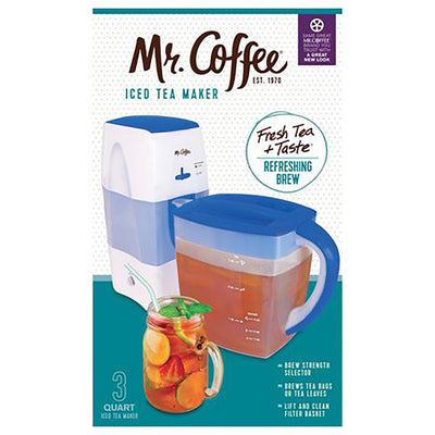 2 of 3:Mr. Coffee Ice Tea Maker with Brewing Strength, Blue, 3 Quarts 