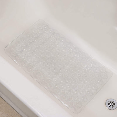 3 of 3:Home Basics Bubble Wave Bath Mat, Clear, 14x28 Inches 