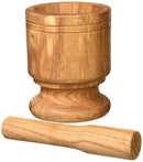 1 of 1:Uniware Juego de mortero y mortero de madera resistente, 6.25 x 5.25 pulgadas 