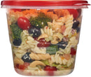 5 of 5:Boîtes de conservation alimentaire Rubbermaid TakeAlongs Deep Squares, 7 tasses, teinte chili, paquet de 2 