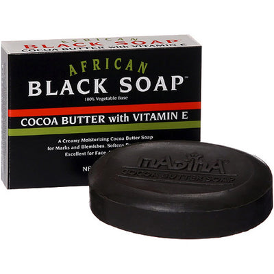1 of 1:Savon noir africain Madina au beurre de cacao et à la vitamine E, 100 g 
