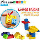 5 of 8:PicassoTiles 150 Piece Large Construction Brick Building Blocks STEM Bricks Toy Set, Multicolor 