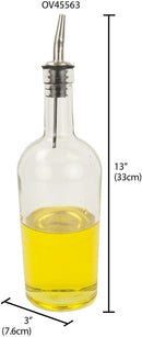 7 of 10:Distributeur d'huile d'olive rond Home Basics, transparent, 530 ml 