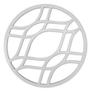 2 of 10:Home Basics Iris Collection Cast Iron Trivet, White 
