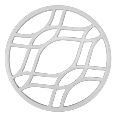 2 of 10:Home Basics Iris Collection Cast Iron Trivet, White 