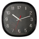1 of 1:Harko Round Square Wall Clock, Black, 11 Inches 