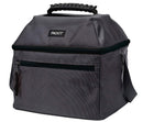 1 of 8:PackIt Freezable Canvas Utility Cooler Bag con asa, capacidad para 18 latas, gris carbón 