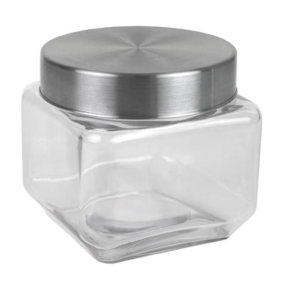 5 of 10:Ensemble de 4 boîtes Home Basics avec couvercles en acier inoxydable 