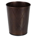 1 of 1:Home Basics Metal Diamond Waste Bin, Bronze, 5 Liter 